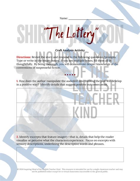 figurative language in the lottery|The Lottery by Shirley Jackson: Literary Devices .